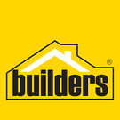 the builders logo on a yellow background